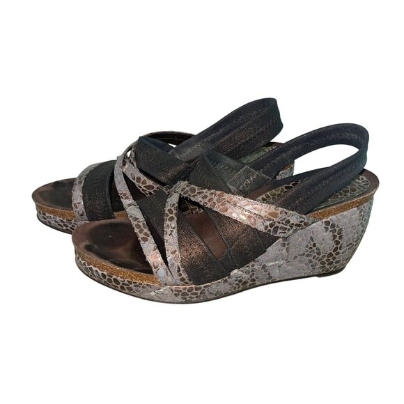 Donald J Pliner Womens Sandals Brown Size 9 Becky Wedge Espresso Strappy - Picture 5 of 9